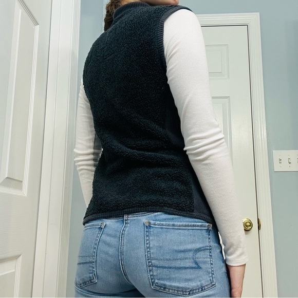 Johnny Was Pete & Greta Vest Teddy Sleeveless Black Casual Minimal Extra Small - Picture 3 of 7